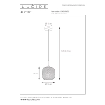 ALICENT Lampa wisząca Ø 18 cm 1xE27 złoty mat / mosiądz 03450/01/02 Lucide - zdjęcie dodatkowe 7